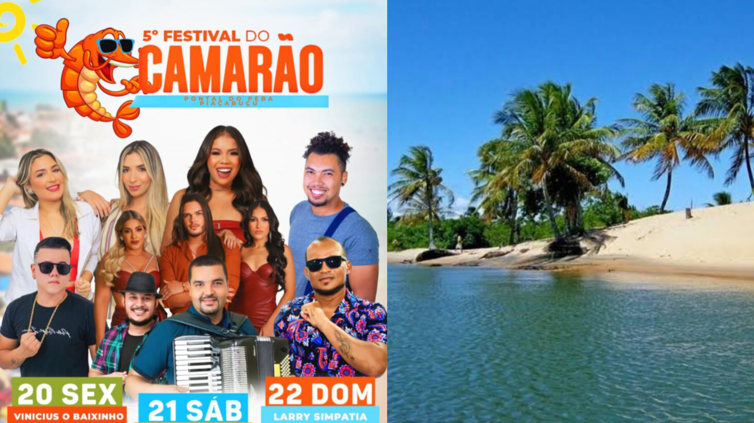 5° Festival do Camarão do Pontal do Peba acontece nos dias 20, 21 e 22 de setembro